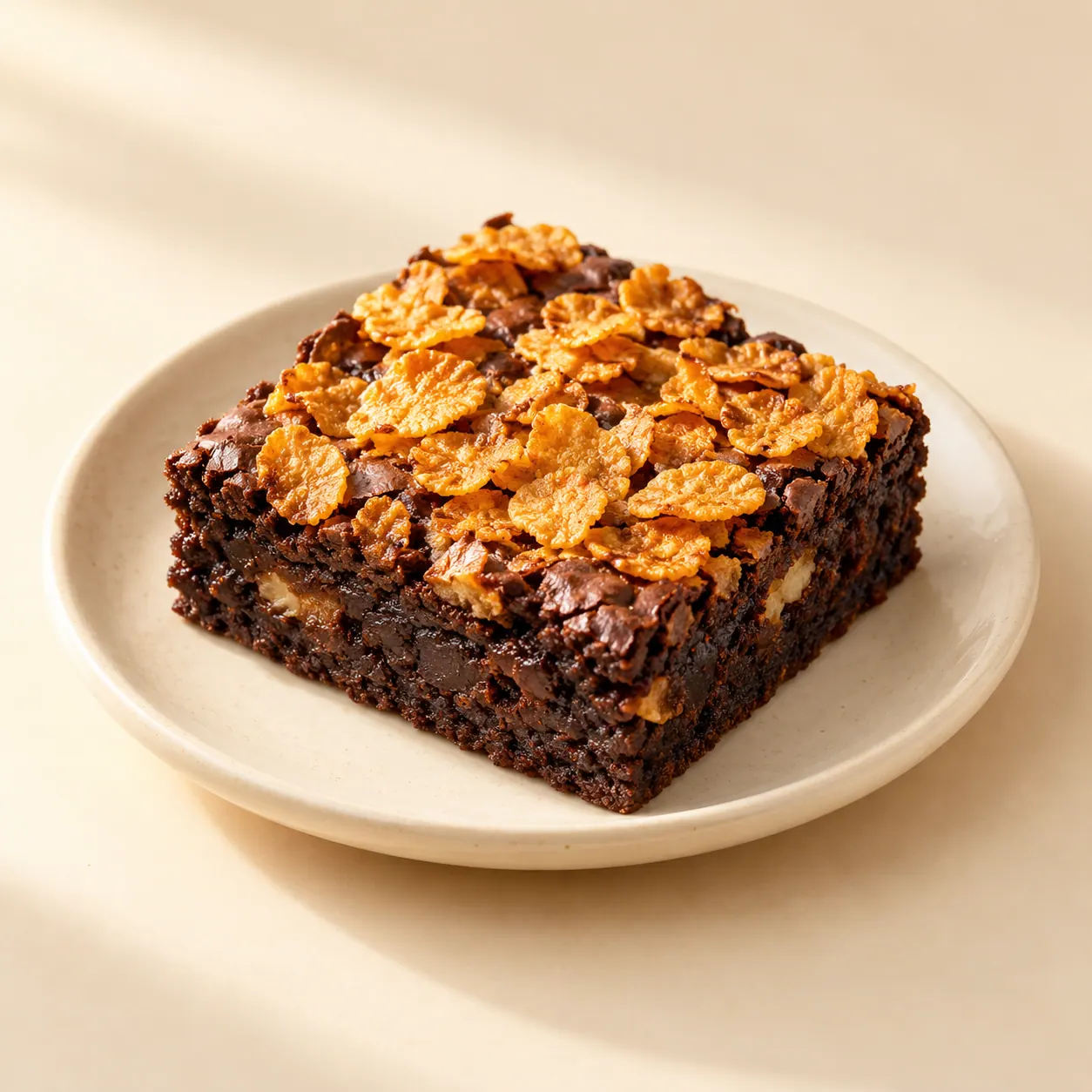 Crunchy Cornflakes Brownie — AI illustration