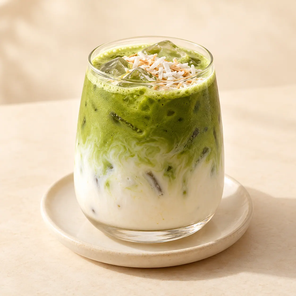 Coconut Matcha Latte — AI illustration