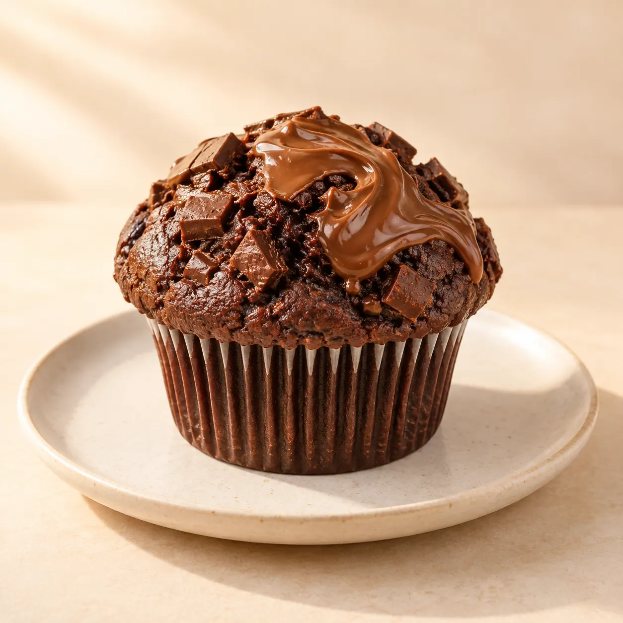 Chocolate Nutella Muffin - AI illustration