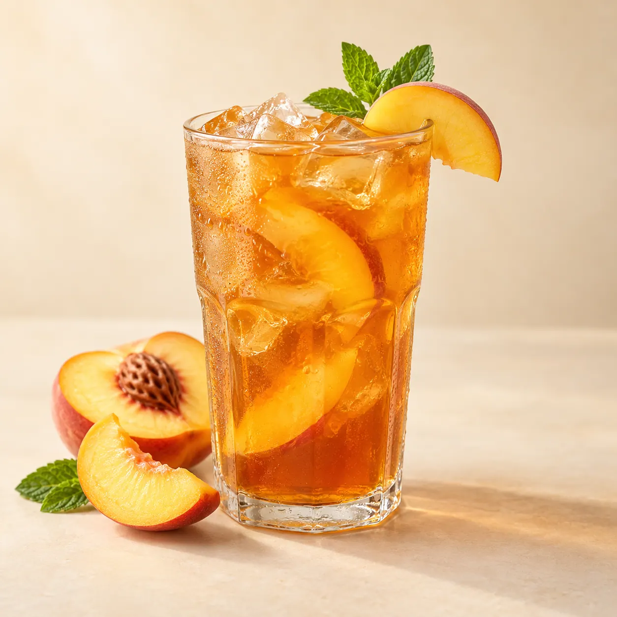 Peach Iced Tea — AI illustration