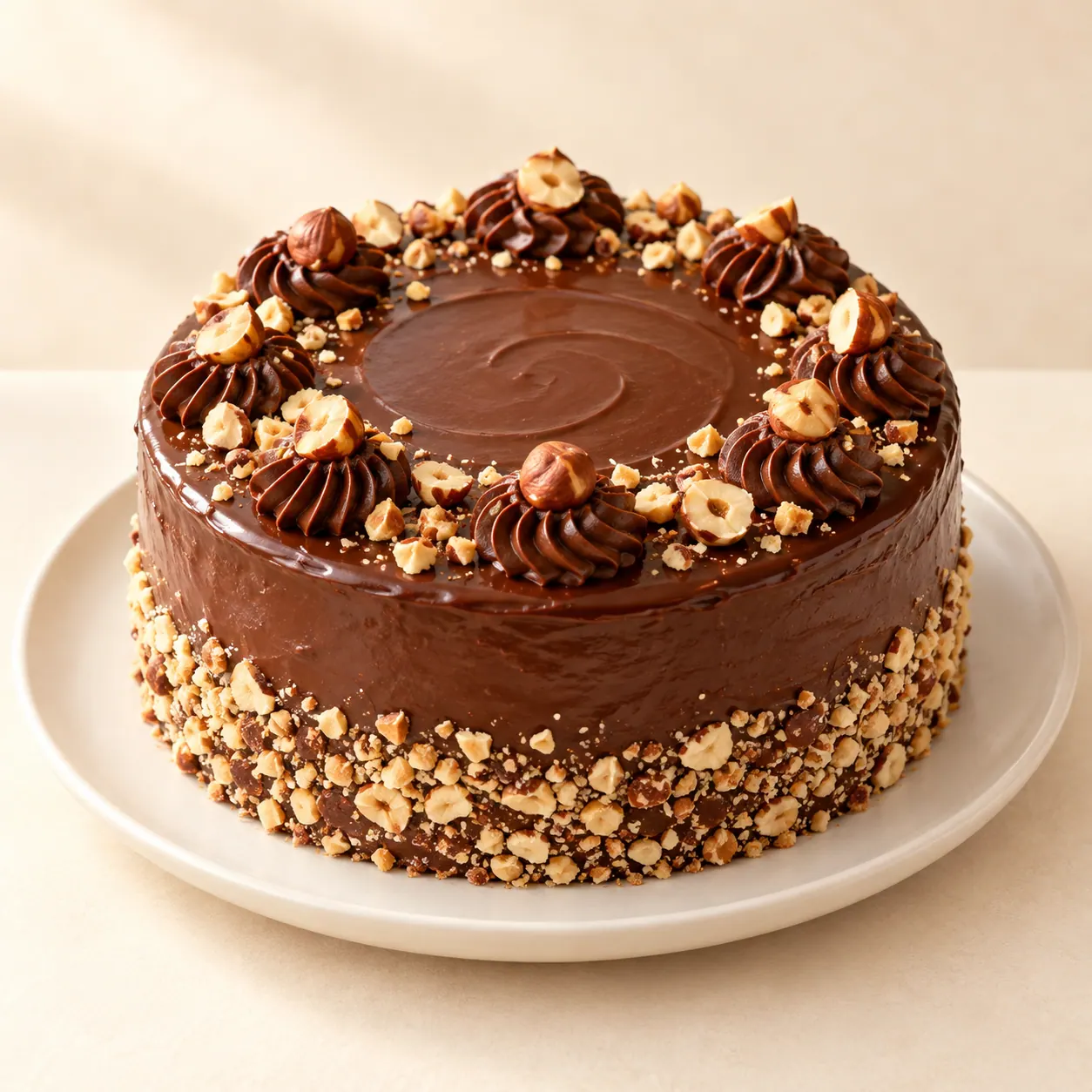 Chocolate Hazelnut Cake - AI illustration