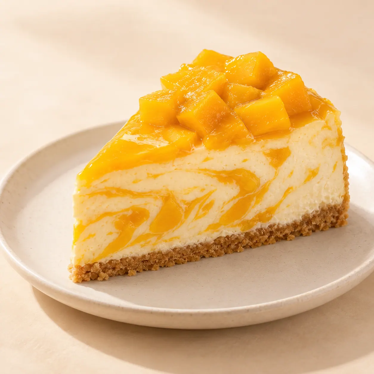 Mango Cheesecake — AI illustration
