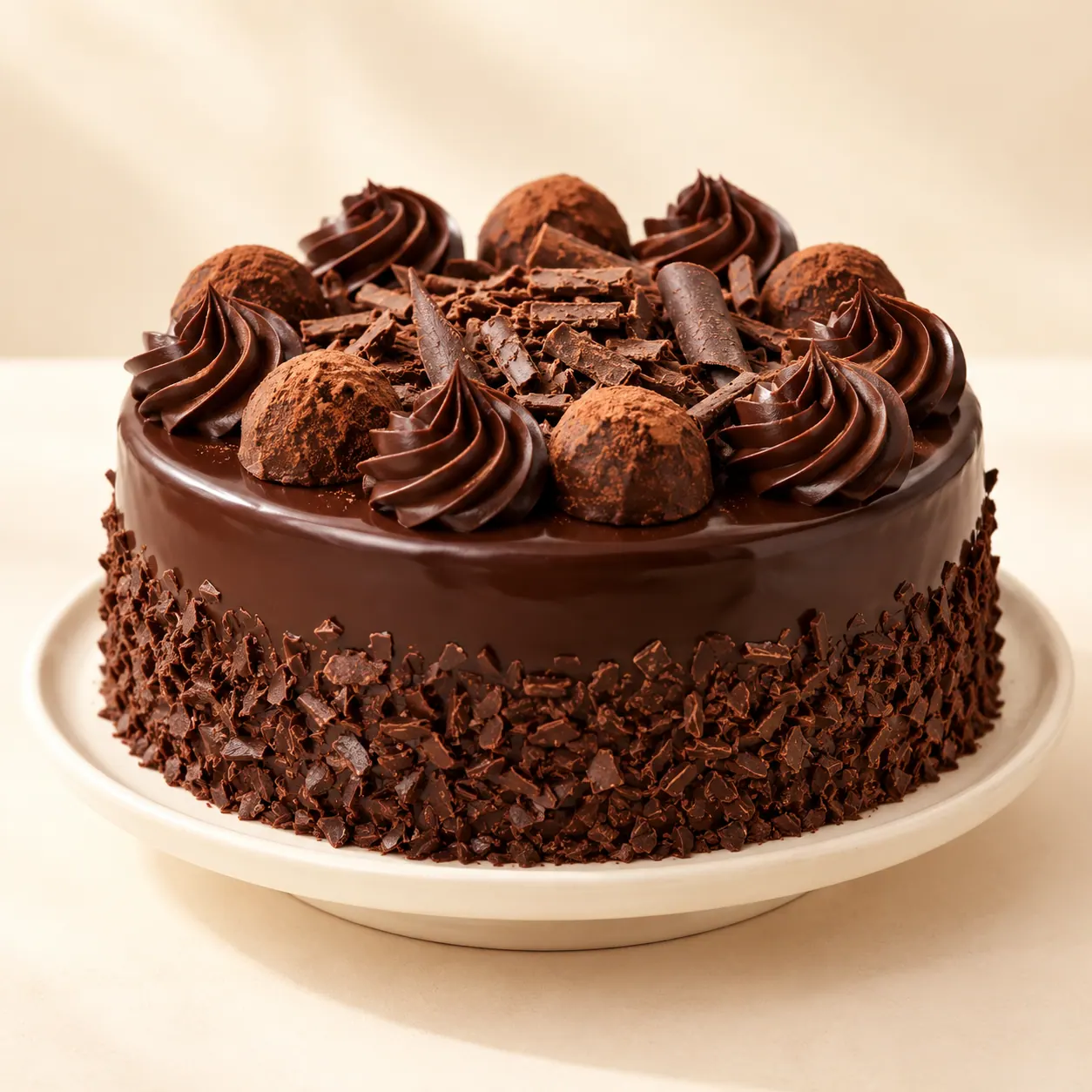Chocolate Truffle Cake — AI illustration