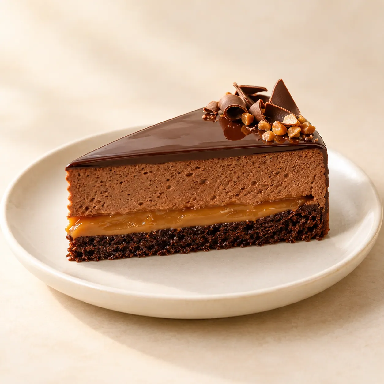 Chocolate Caramel Mousse - AI illustration
