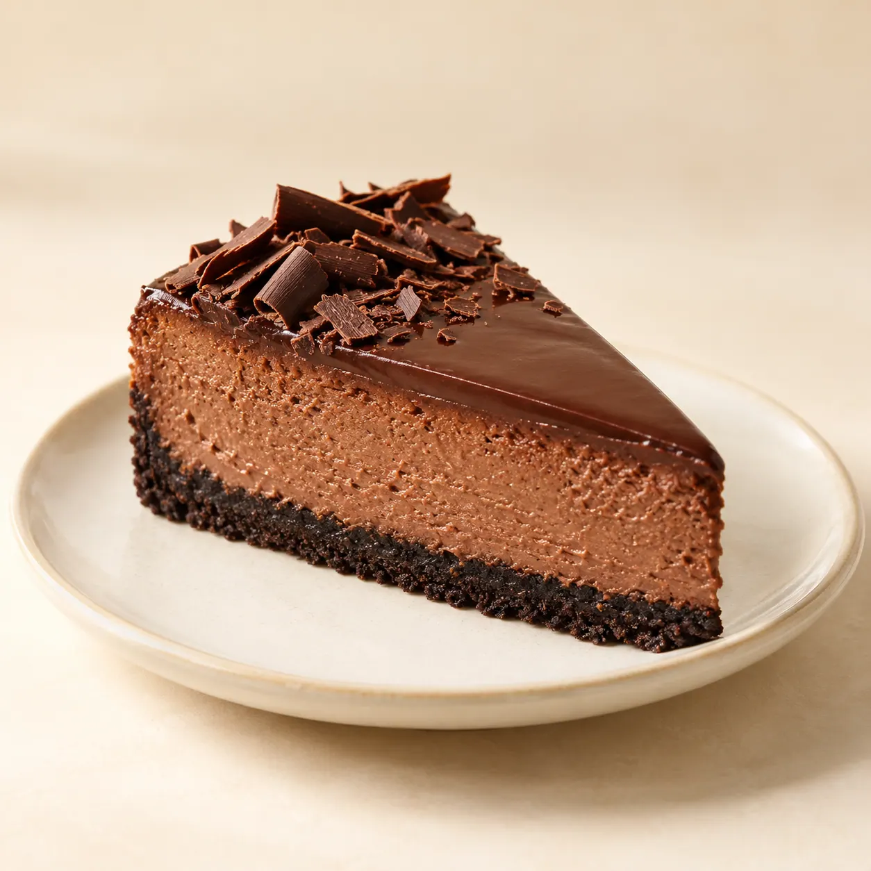 Classic Chocolate Cheesecake — AI illustration