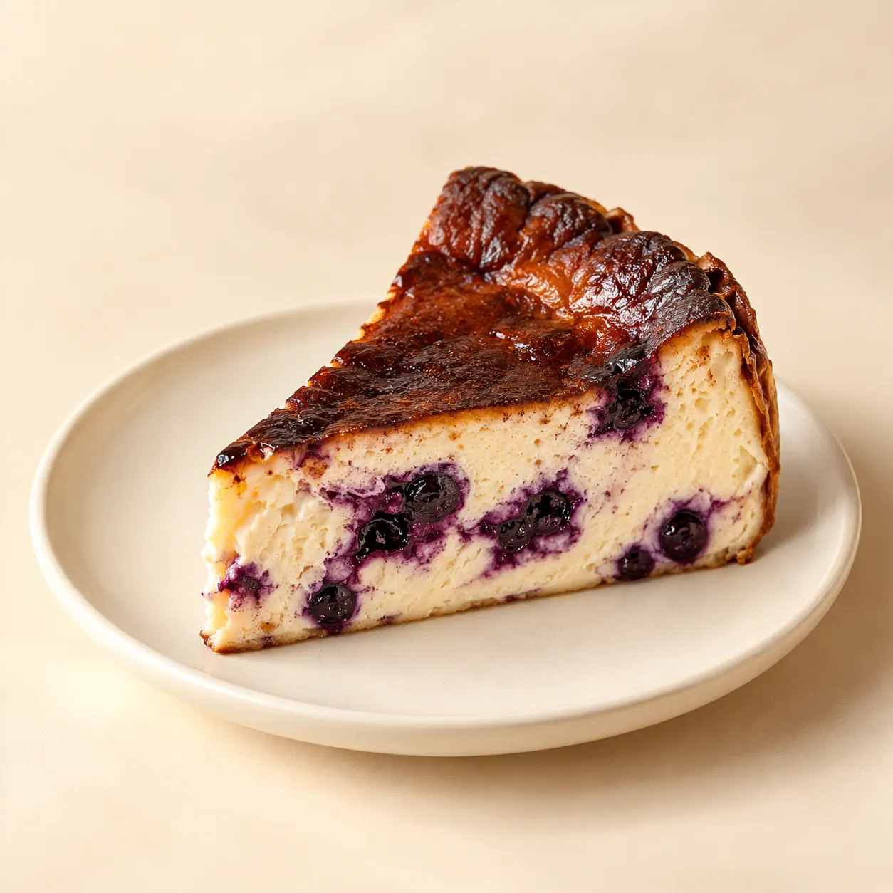 Blueberry Basque — AI illustration