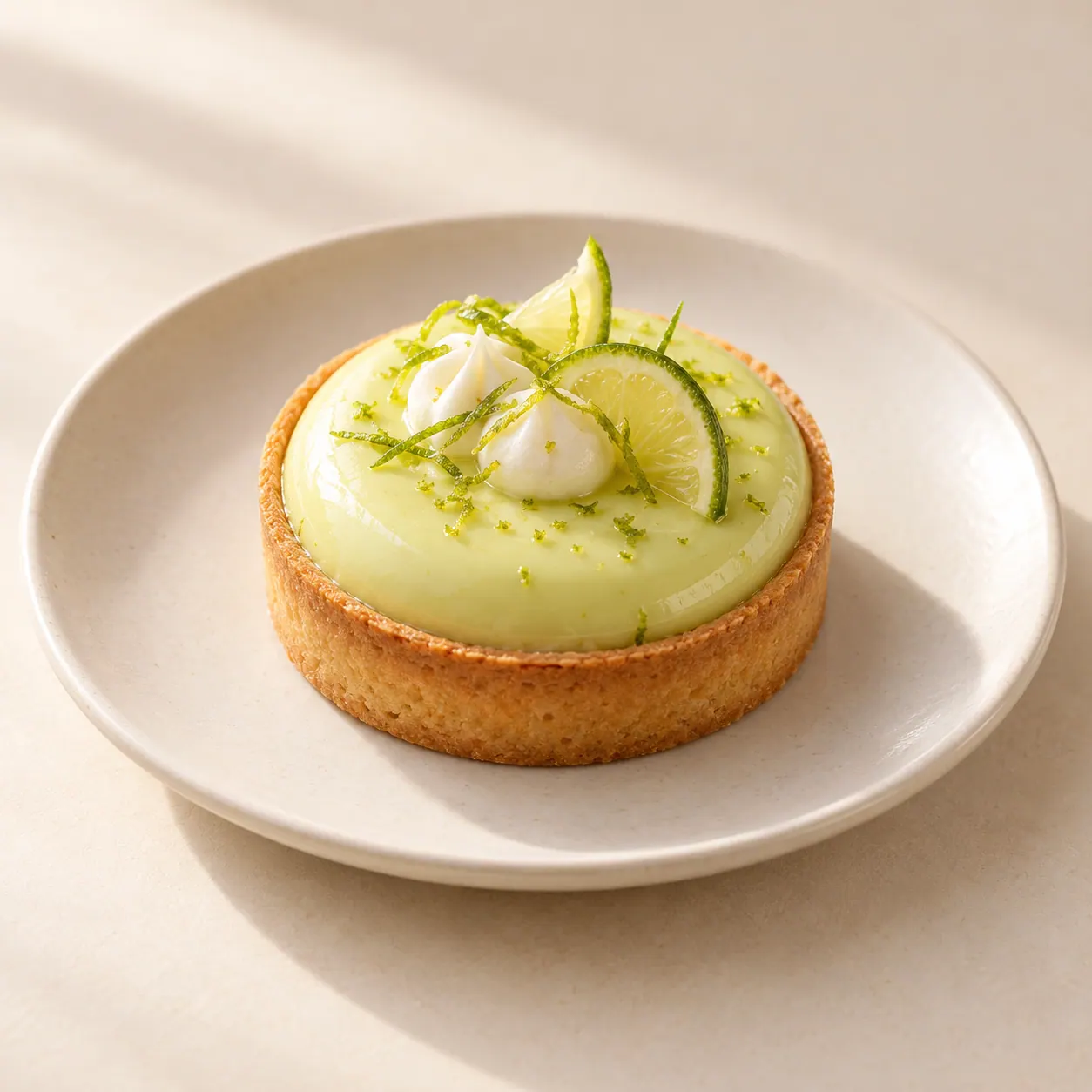 Kaffir Lime Mousse Tart - AI illustration