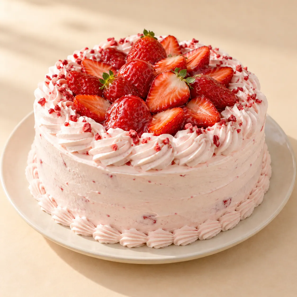 Strawberry Cake - AI illustration
