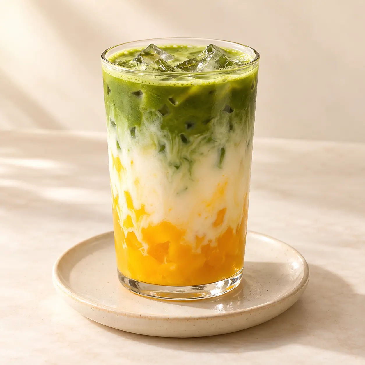 Mango Matcha Latte — AI illustration