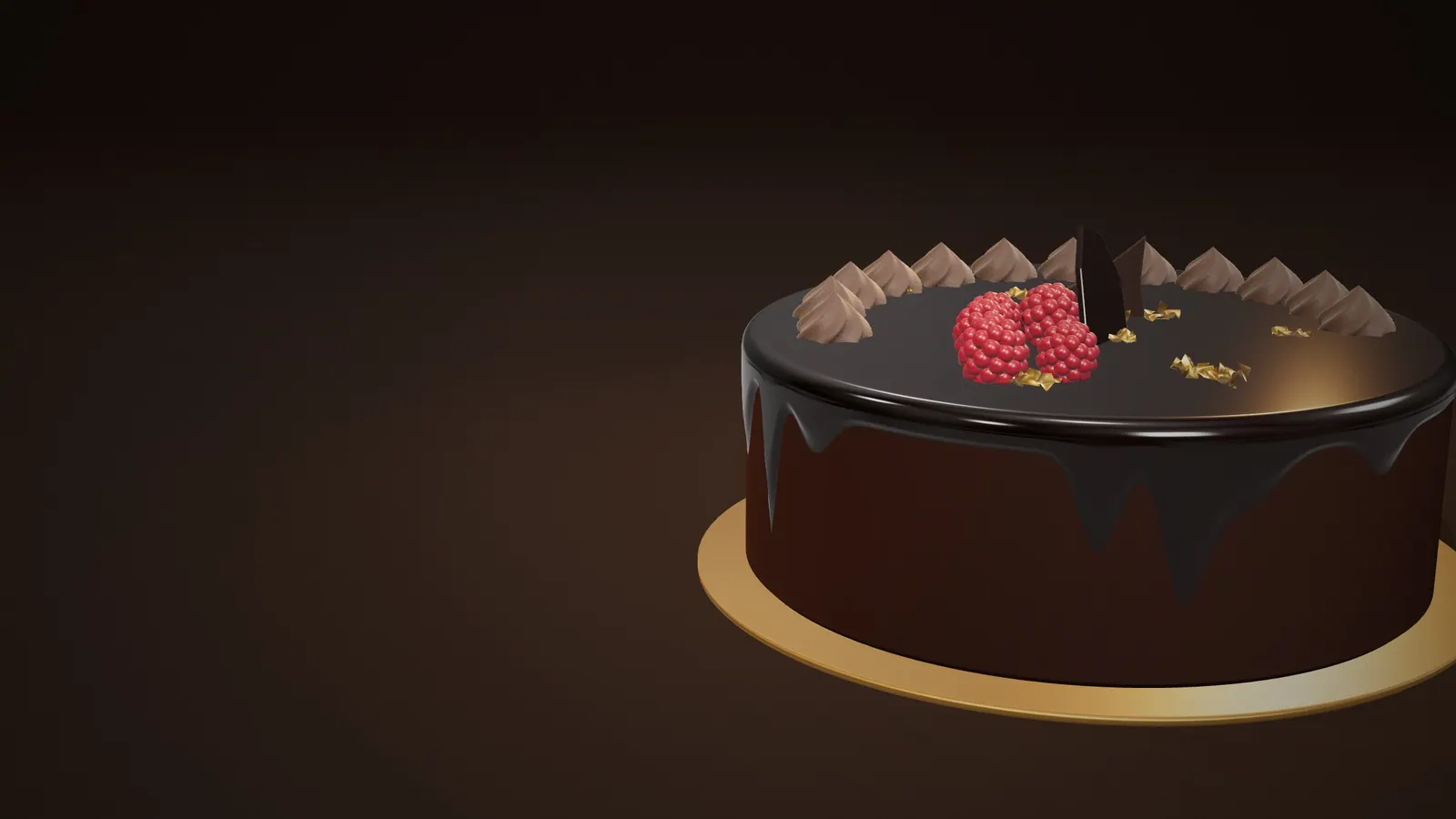 Illustrative chocolate cake