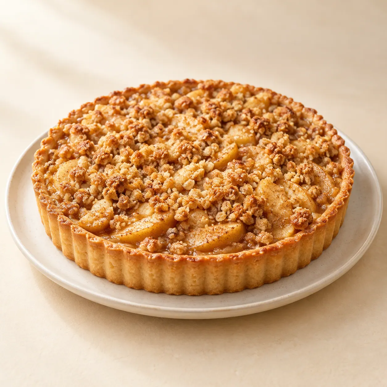Apple Crumble Tart - AI illustration